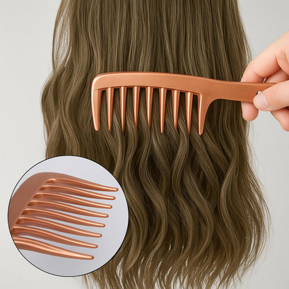 Wide Tooth Satin Comb – Gentle & Elegant Detangling