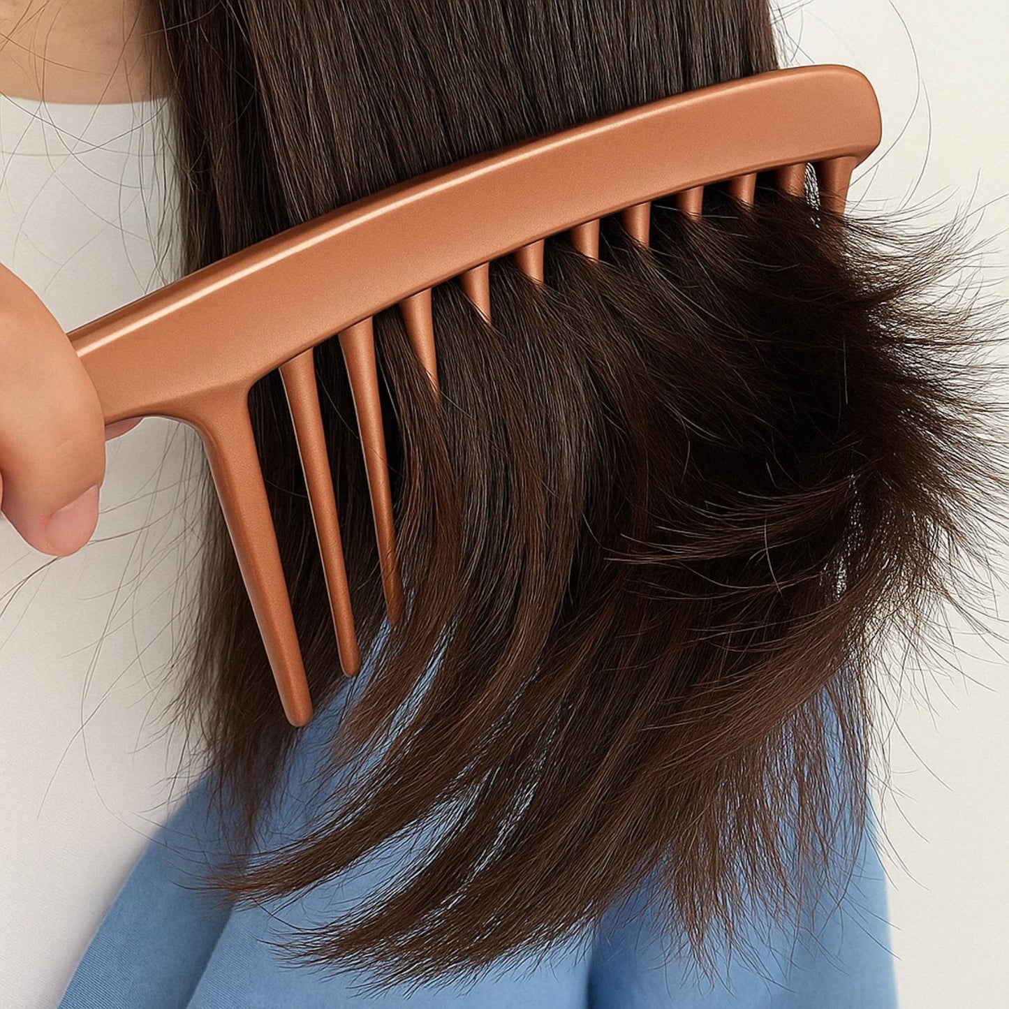 Wide Tooth Satin Comb – Gentle & Elegant Detangling
