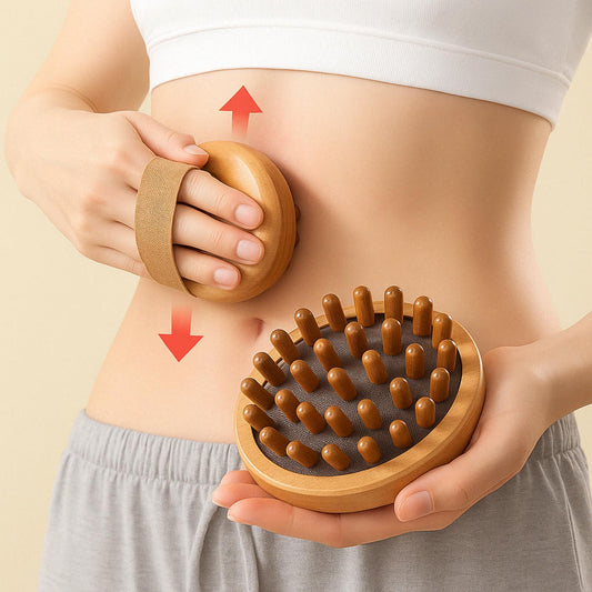 Anti-Cellulite Massage Brush – Body and Scalp Care in Natural Wood